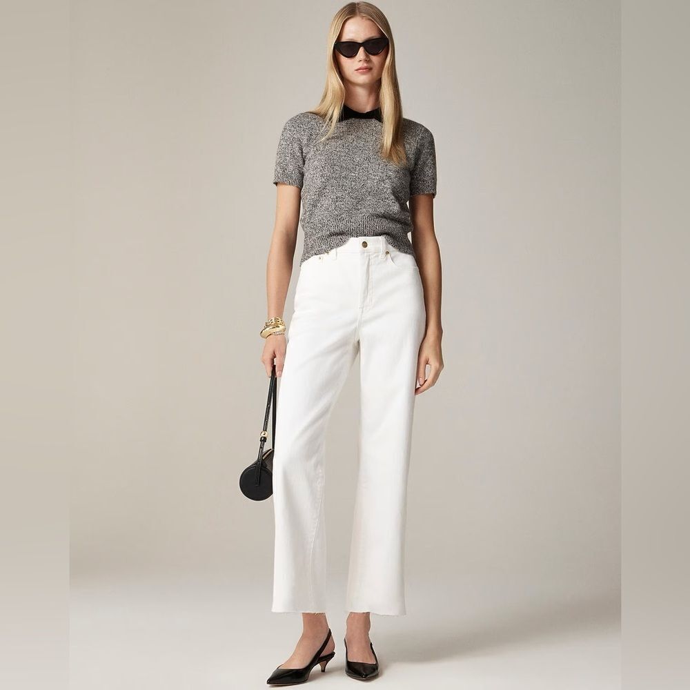 NWT J CREW Slim-wide jean in white size 35 - Picture 2 of 10